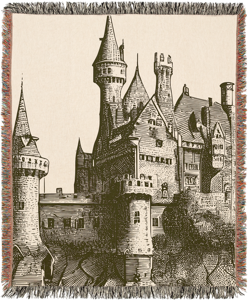 Mystery Castle Woven Throw Blanket