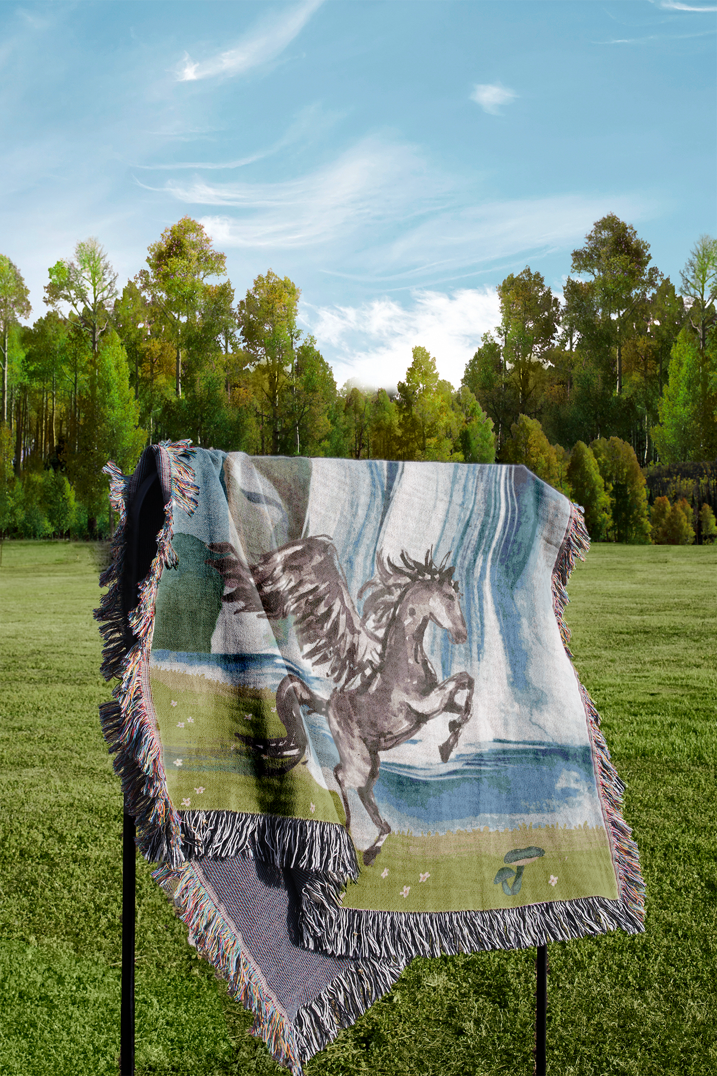 Pegasus Woven Throw Blanket