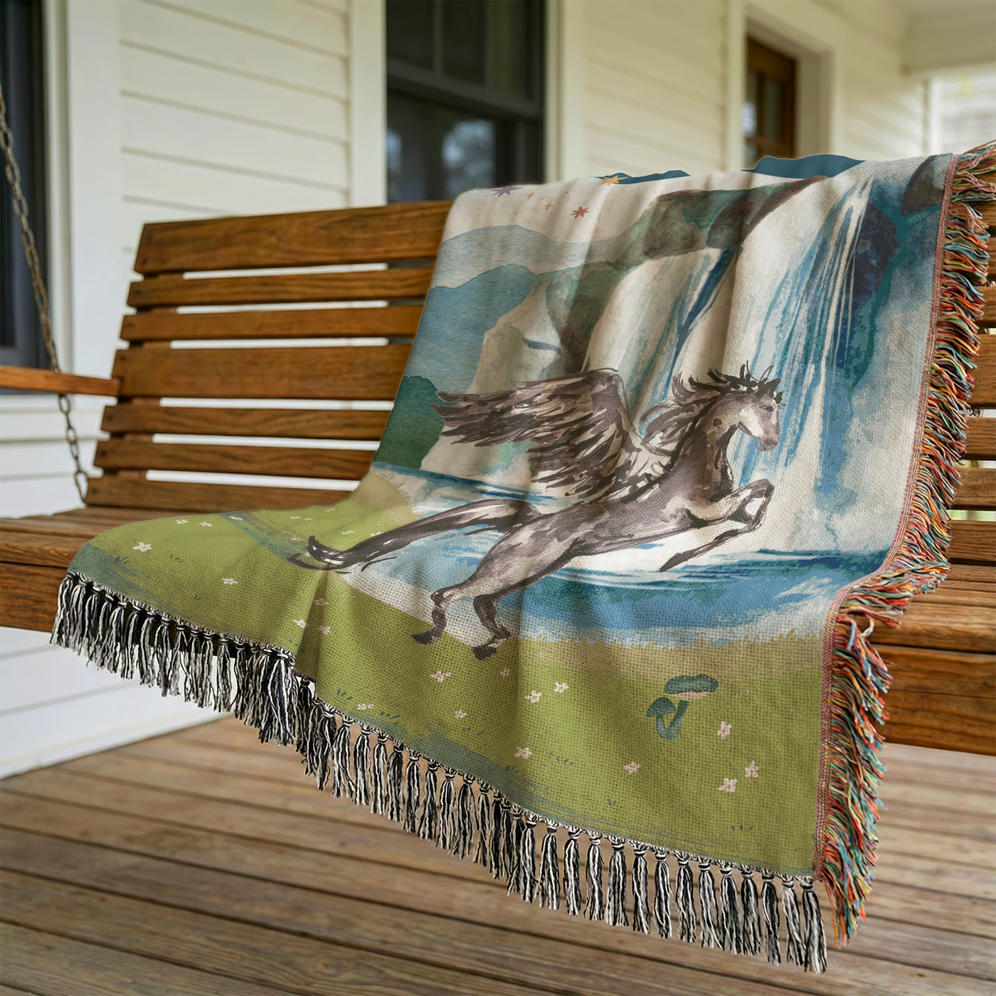 Pegasus Woven Throw Blanket