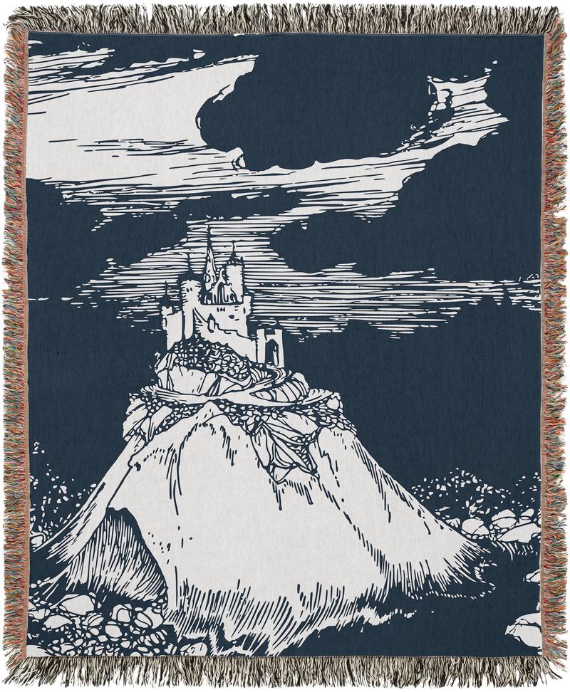 Gothic Castle Woven Throw Blanket