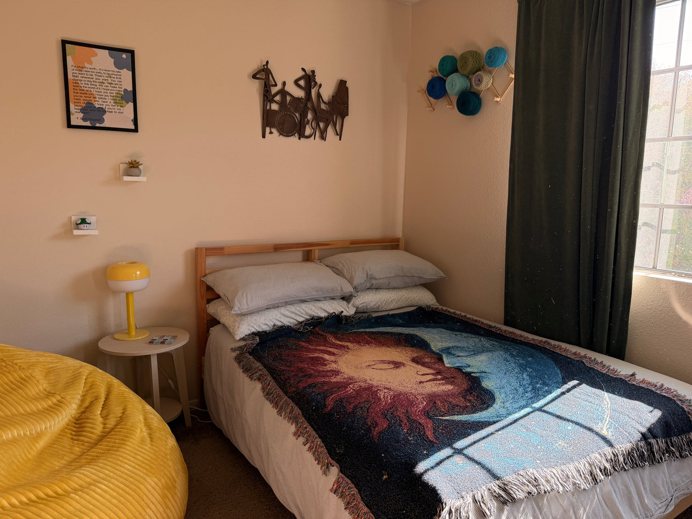 Sun and Moon Woven Throw Blanket
