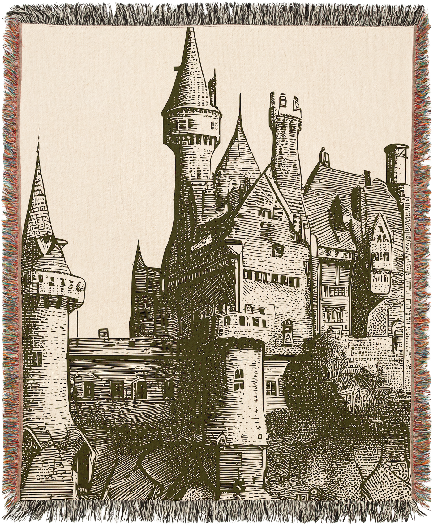 Mystery Castle Woven Throw Blanket