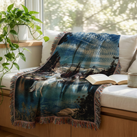 Unicorn Lake Woven Throw Blanket