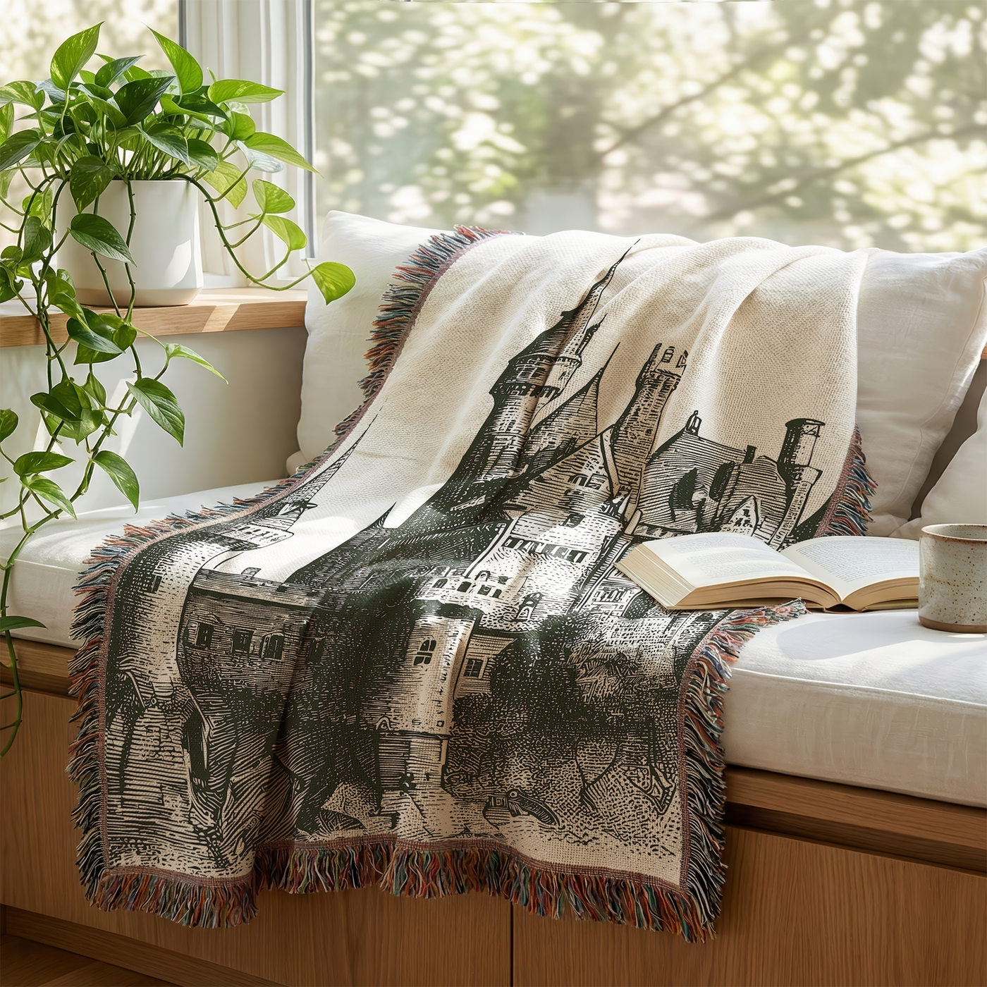 Mystery Castle Woven Throw Blanket