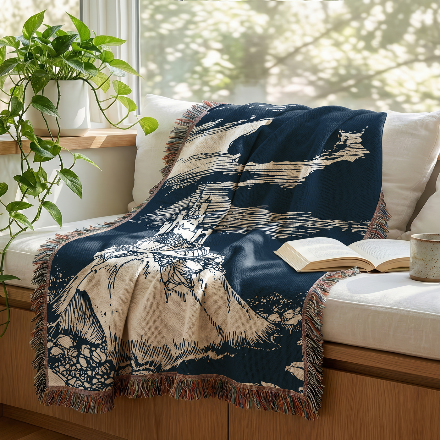 Gothic Castle Woven Throw Blanket