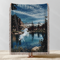 Unicorn Lake Woven Throw Blanket
