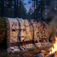 Curious Stag Woven Throw Blanket