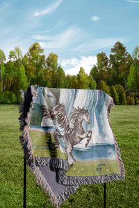Pegasus Woven Throw Blanket
