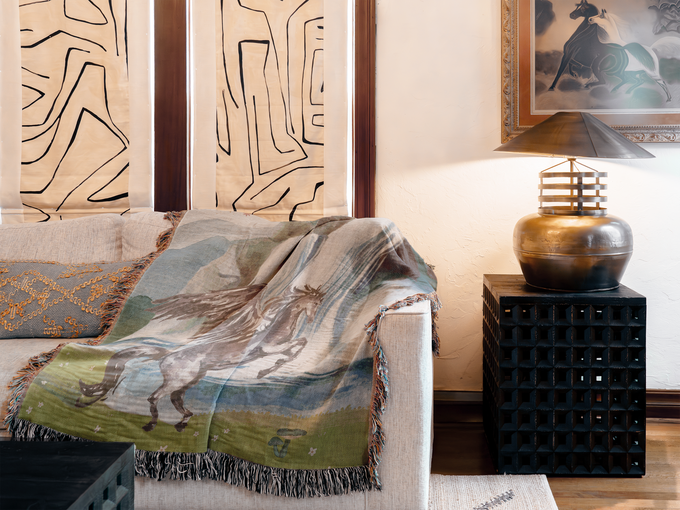 Pegasus Woven Throw Blanket