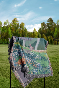Mushroom Meadow Woven Throw Blanket