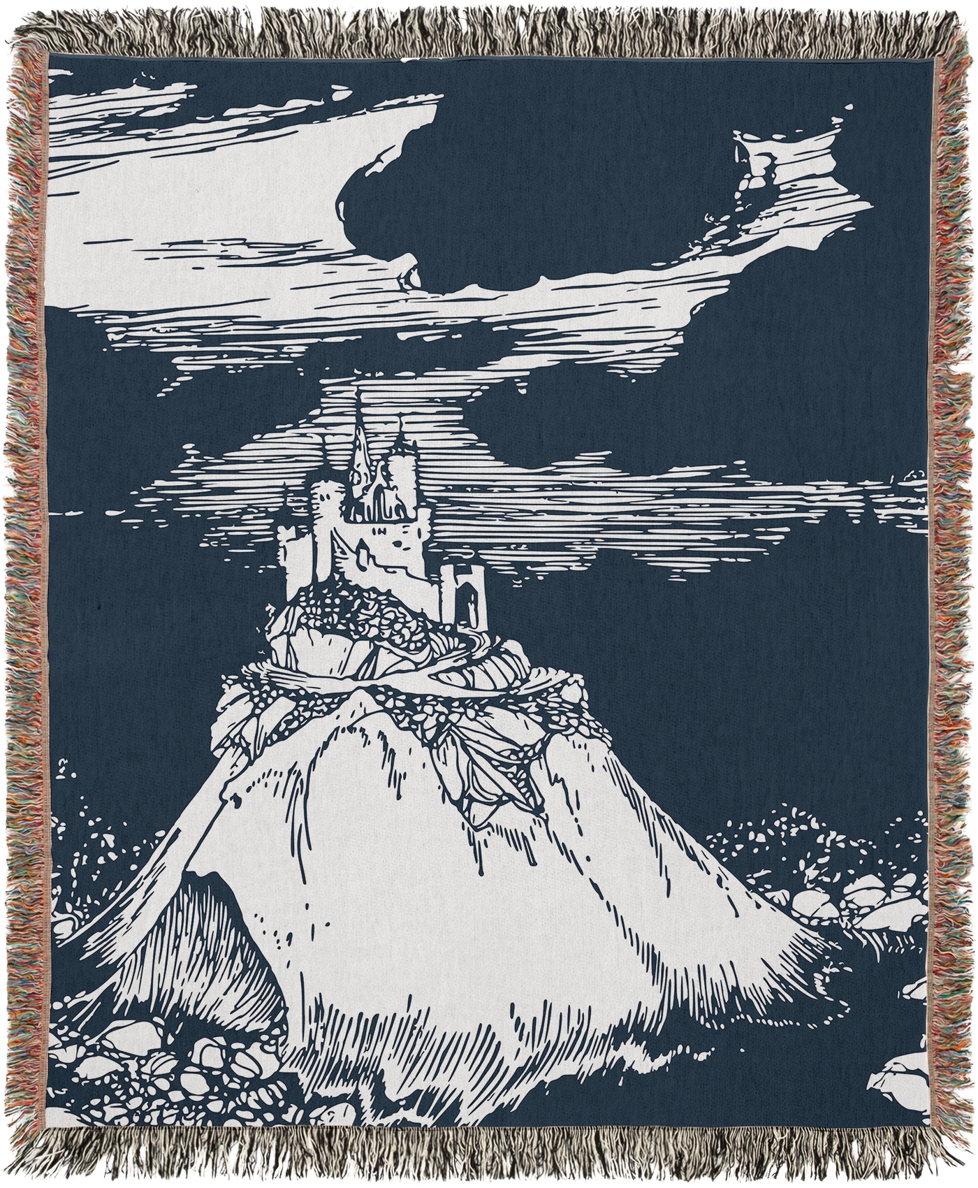 Gothic Castle Woven Throw Blanket