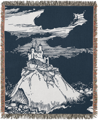 Gothic Castle Woven Throw Blanket