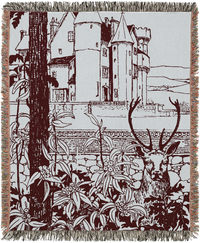 Curious Stag Woven Throw Blanket