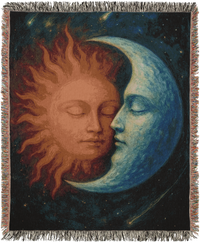 Sun and Moon Woven Throw Blanket