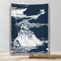 Gothic Castle Woven Throw Blanket