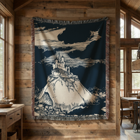 Gothic Castle Woven Throw Blanket