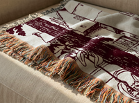 Curious Stag Woven Throw Blanket