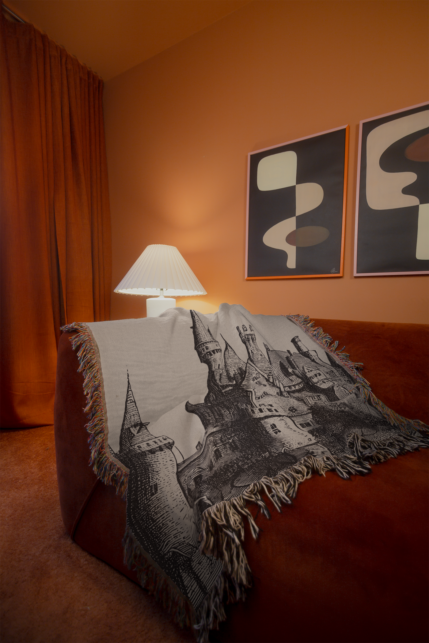 Mystery Castle Woven Throw Blanket