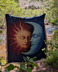 Sun and Moon Woven Throw Blanket