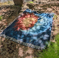 Sun and Moon Woven Throw Blanket